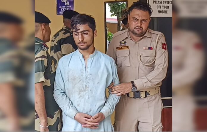 Siraj Khan, a Pakistani intruder from Sargodha in Punjab province of Pakistan, arrested along the International Border (IB) in R S Pura sector, Jammu.